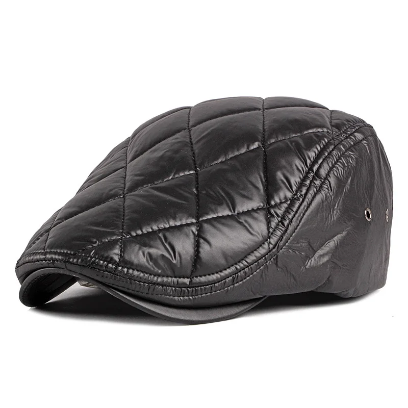 Зимний пуховый берет, теплый, cappello donna Bere Casquette Femme, хлопковая кепка, плоская кепка для мужчин, каскет, живописная французская шапка - Цвет: photo color