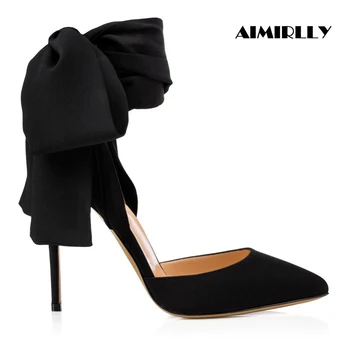 

Women High Heel Ankle Wraps Slingbacks Satin Stilettos Pointed Toe Pumps Elegant Lady Evening Party Wedding Dress Shoes RED