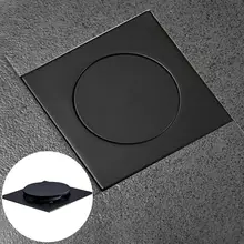 Floor Drain Brass Square Pop Up Floor Drain-Floor Cover Shower Room Push Down Drain Plug Anti-odor Bath Shower Drain