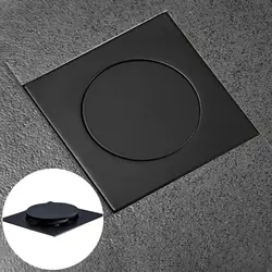 Floor Drain Brass Square Pop Up Floor Drain-Floor Cover Shower Room Push Down Drain Plug Anti-odor Bath Shower Drain
