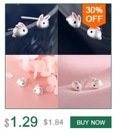Jisensp Silver Plated Earrings Lovely Tiny Rabbit Ear Stud for Women Girls Cartoon Bunny Earring Fashion Jewelry Gift