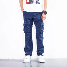 Брендовые высококачественные мужские брюки карго, повседневные мужские свободные штаны с несколькими карманами, военные комбинезоны для мужчин размера плюс, длинные брюки F37