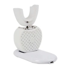 Автоматическая ультра звуковая вибрация 360 градусов звуковая электрическая зубная щетка u-типа usb зарядка отбеливающая синяя отбеливающая зубная щетка