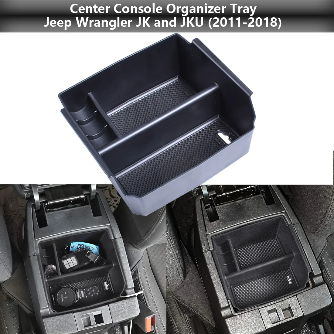 Центральная консоль Органайзер лоток для Jeep Wrangler JK и JKU 2011- подлокотник вторичный бардачок Wrangler аксессуары контейнер