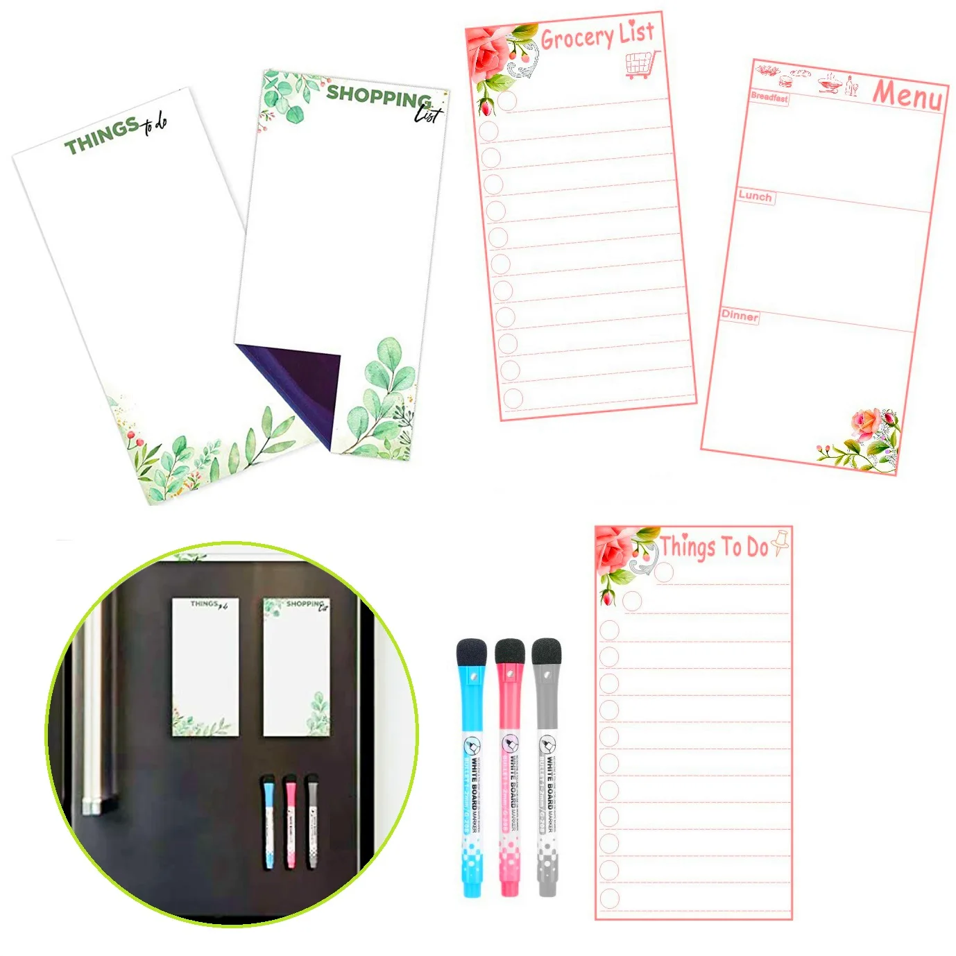 Reusable Magnetic Whiteboard Fridge Planner Shopping To Do List Notice Board A5 