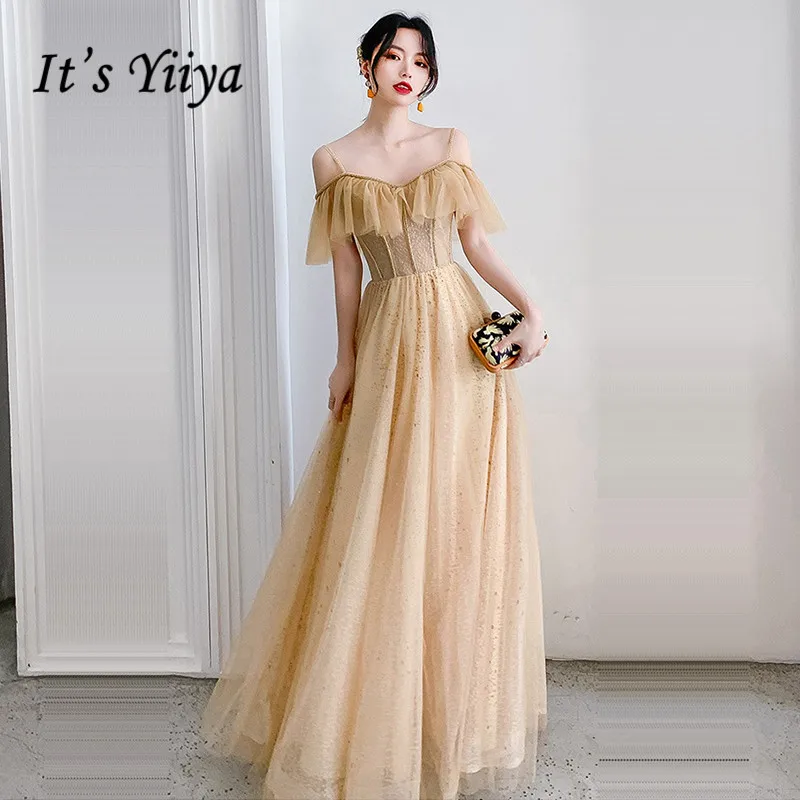 

It's Yiiya A-Line Evening Dress Square Collar Short Sleeve Crepe Evening Dress 2020 Cap Sleeve Robe De Soiree K354