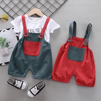

Summer Children Cotton Baby Boys Girls Clothes Cartoon Printed T Shirts Shorts 2Pcs/sets Infant Kids Fashion Toddler Tracksuits