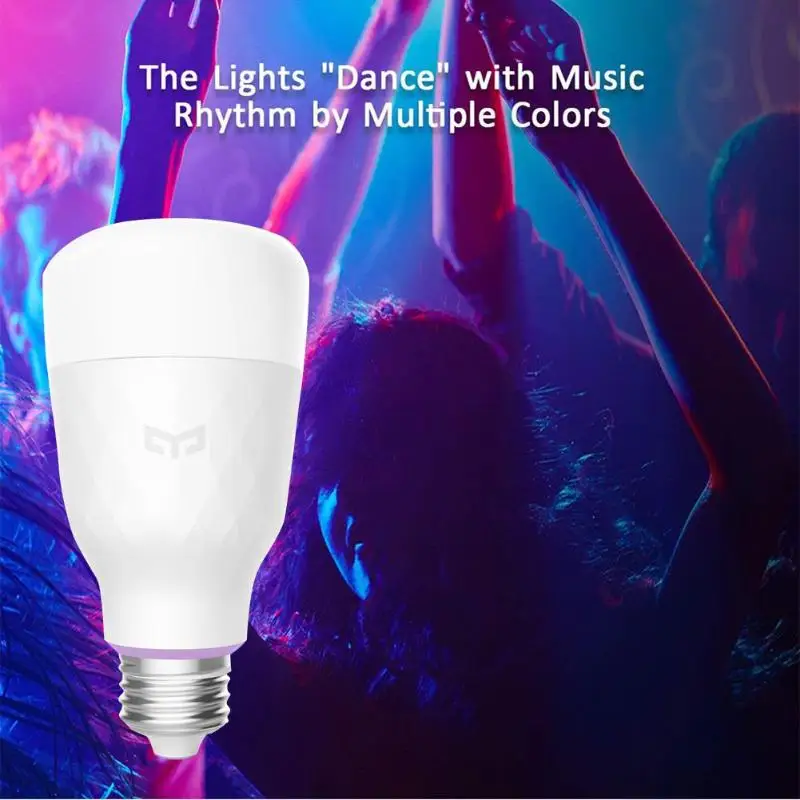 Yeelight YLDP06YL E27/E26 светодиодный умный лампочка красочное освещение лампа 800lm 10 Вт мобильное приложение дистанционное управление домашняя лампа