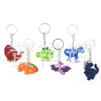 

Hot sale 60pcs Dinosaur Key Chain PVC Automotive Hanging Accessories Children Dinosaur Key rings as birthday gift