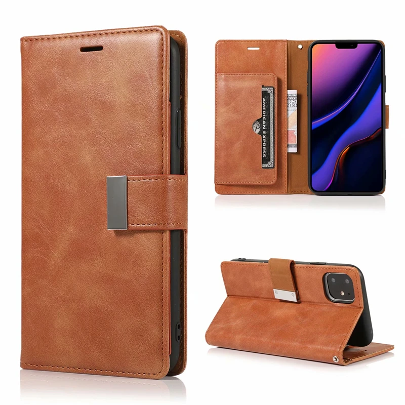 Vintage Flip Case for Apple IPhone 11 Pro Max X XS Max XR 5 5S SE 6 6S 7 8 Plus Luxury Leather Phone Wallet Cover Card Holder