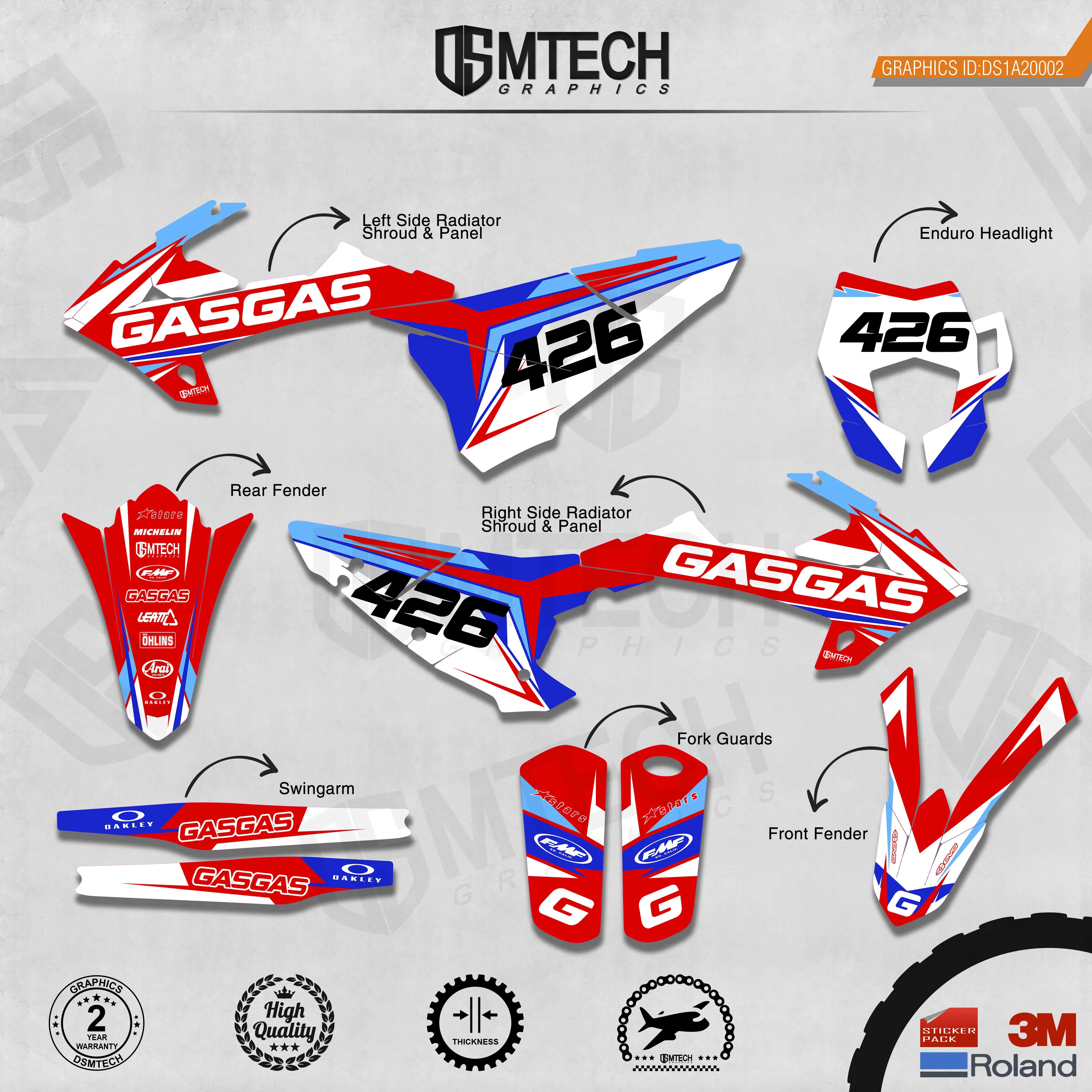 DSMTECH    ׷  Decals 3M   ƼĿ GASGAS 2018 2019 2020 EC 002
