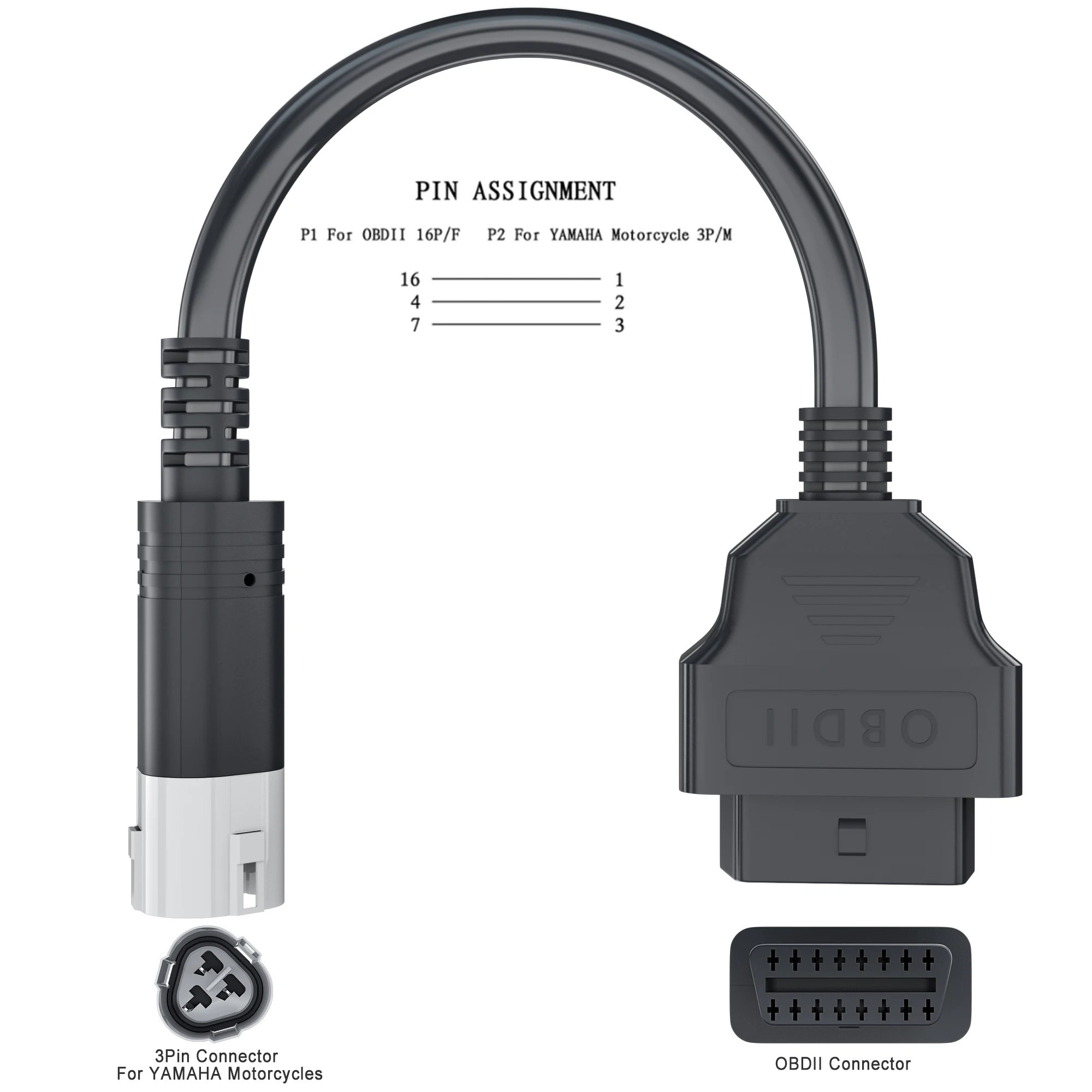 OBD Plug Cable Diagnostic Cable for Suzuki 6Pin to OBD2 16 Pin Adapter with for Ducati 4Pin to OBD2 16 Pin Adapter For KTM 6pin coolant temperature gauges Diagnostic Tools