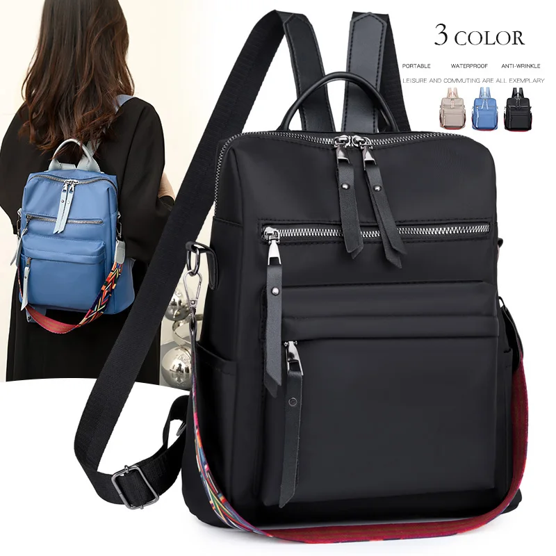 Mochila Oxford con cinta para mujer, bolso escolar viaje de gran capacidad para bolsos de hombro informales, mochila de marca de lujo - AliExpress