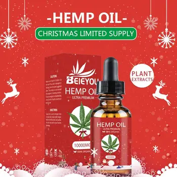 

5Pcs Christmas Limited 10000mg Cbd Contains Hemp Seed Oil Sleep Aid Anti Stress Hemp Extract Drops Aromatherapy Essential Oil