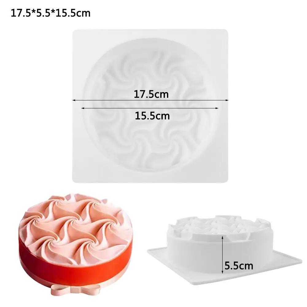 SILIKOLOVE 4pcs/set Round Heart Shape Silicone Cake Mold For Baking Decorating Tools 3D Silicone Mousse Dessert Pan Moulds Forms