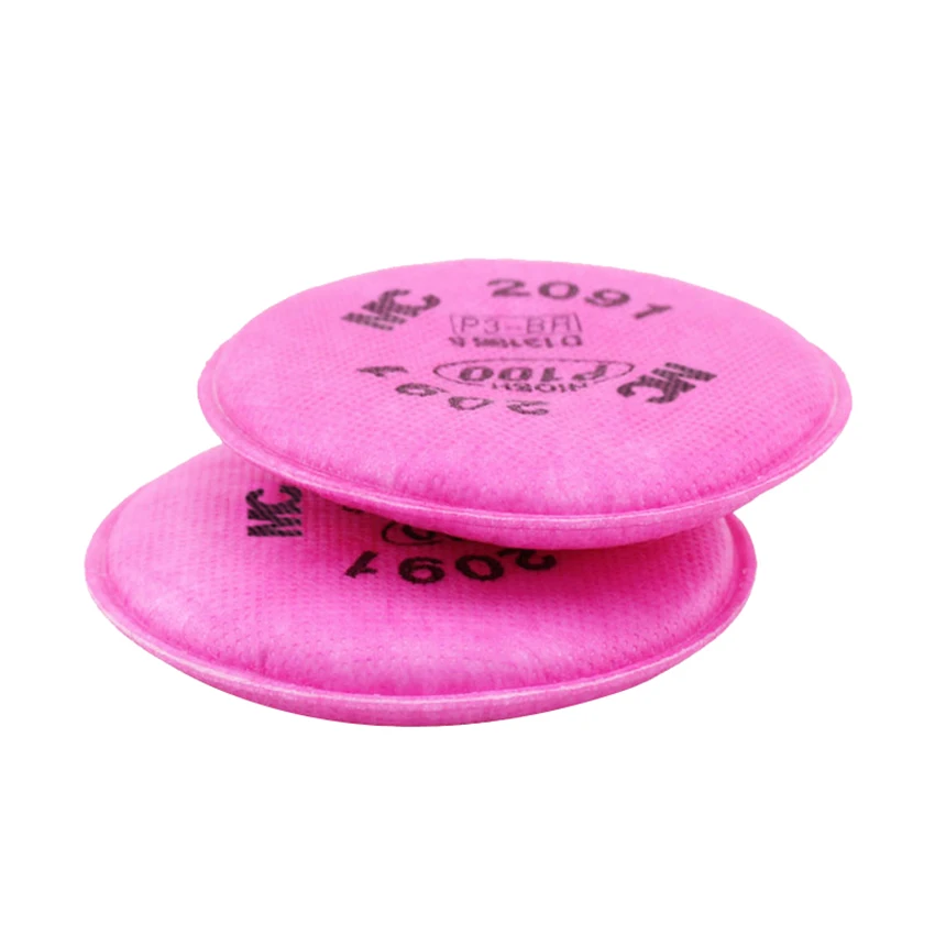 2PCS/Lot 2091 / 2097 P100 Particulate Filters with Organic Vapor Relief P100 Respiratory Protection Filters for Gas Mask
