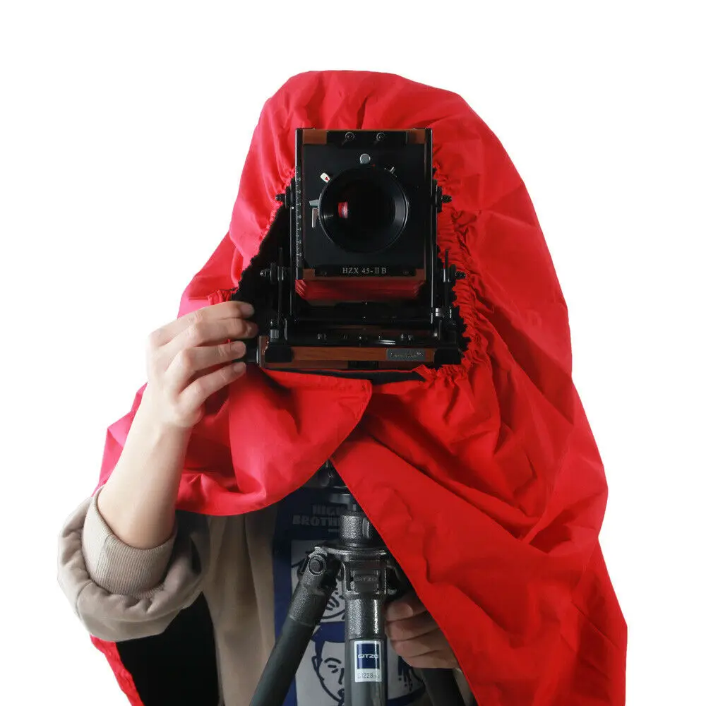 ETone Профессиональный тент темная ткань фокусировочная бленда для 4x5 Широкоформатная камера оберточная ткань темная комната внутри черная - Цвет: red-black