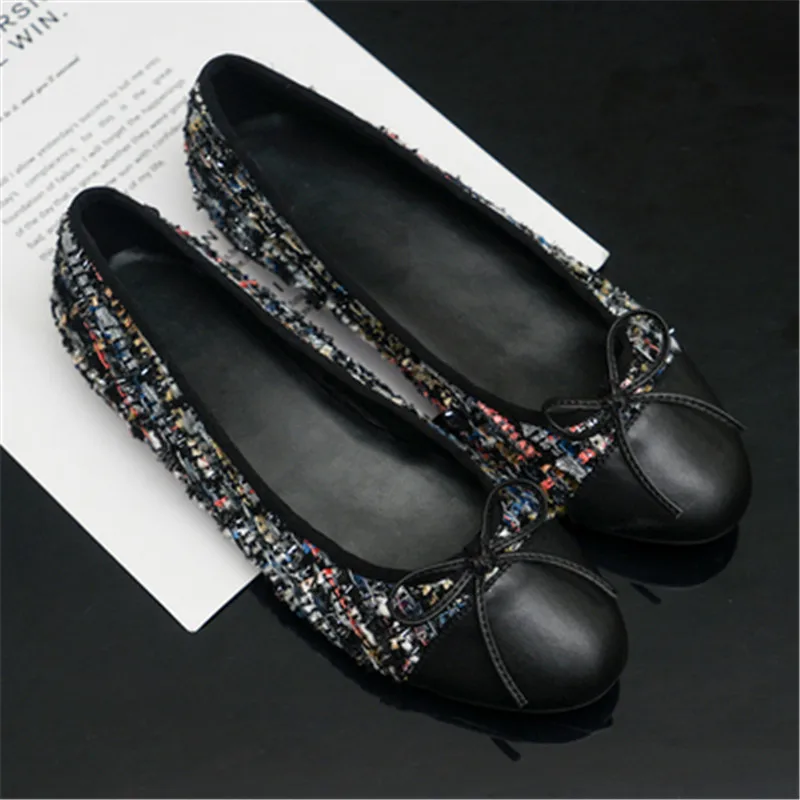 Zapatos De Mujer; женская обувь на плоской подошве; scarpe donna; женская обувь с круглым носком; смешанные цвета; chaussures femme; бант-бабочка; Buty Damskie