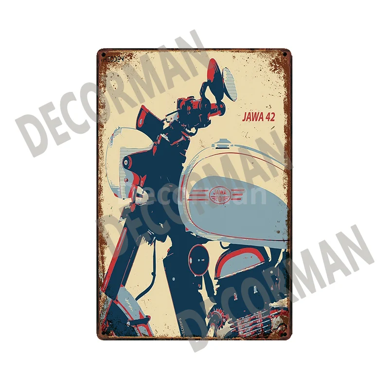 [DecorMan] JAWA BSA TT двигатель металлические знаки плакаты Винтаж Железный Живопись Пользовательские клуб Декор LTA-1704 - Цвет: SL-11832