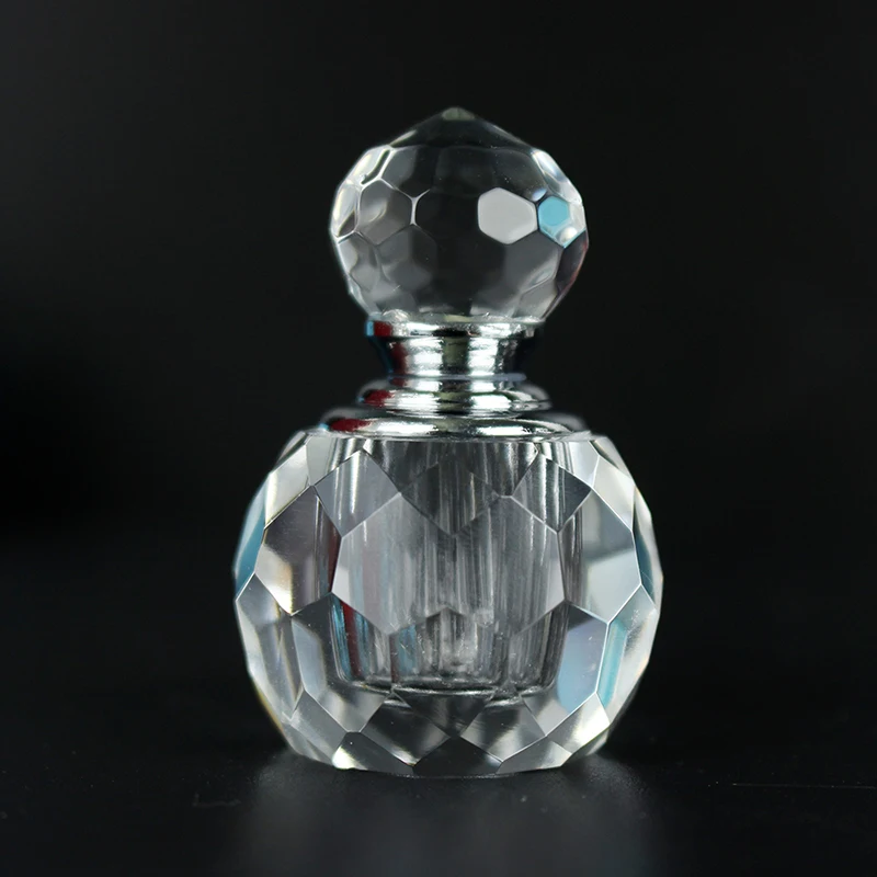 Cute Mini Clear Crystal Empty Refillable Perfume Glass Bottle Home