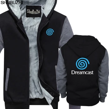 

Dreamcast Tribute Blue Swirl winter thick hoodies Brand Cotton warm coat winter Style Cool boy jacket sbz1375