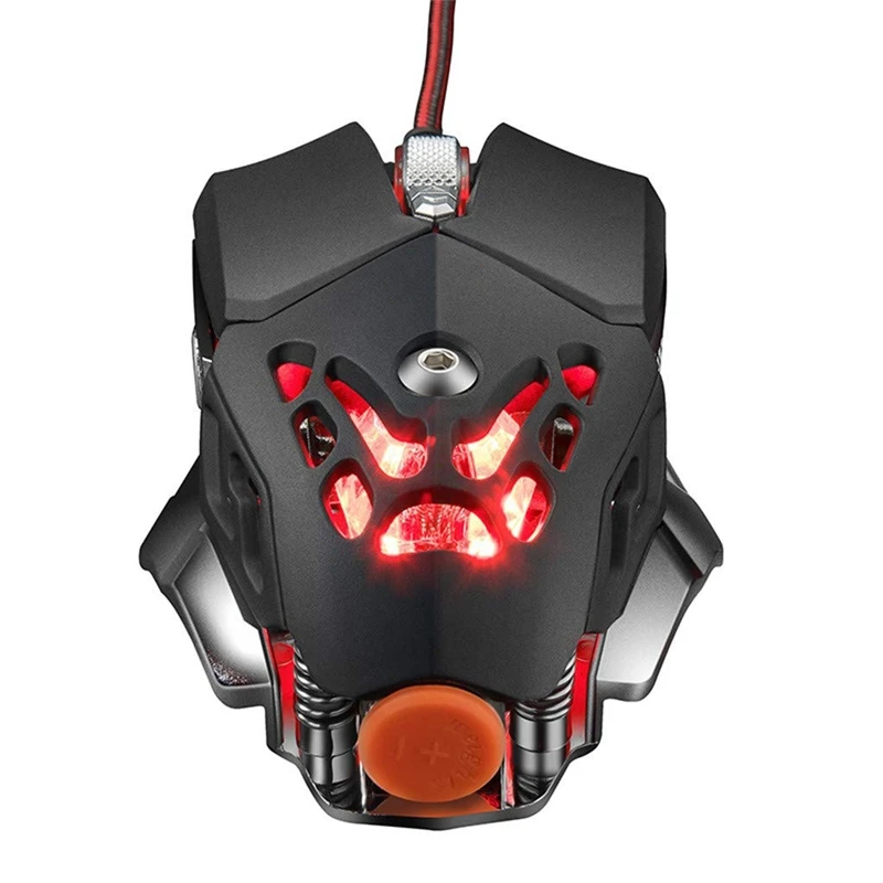 V9 2400 точек/дюйм светодиодная проводная мышь механик светодиодная подсветка игровая мышь 6 кнопок