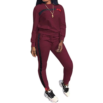 

2020 spring 2 Piece Set Women Hoodies Tops Pants Lady Drawstring Trousers Tracksuit Sets Chandal Mujer 2 Piezas