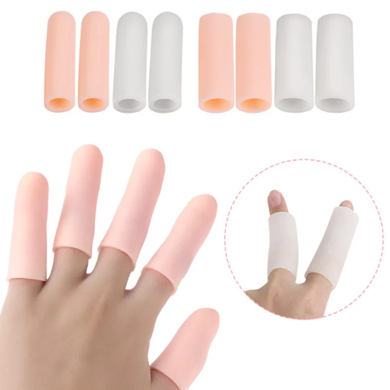 10sets/lot Finger Caps Silicone Finger Protectors Gel Finger Sleeves Finger  Tubes Cushion and Reduce Pain from Corns, Blisters - AliExpress