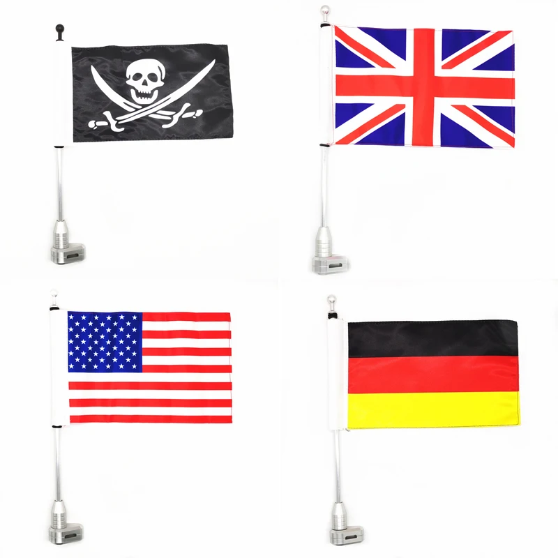 

1 Set New Motorcycle Rear Side Mount Flag Pole Flag Moto styling For Harley Sportster XL 883 1200 Luggage Rack