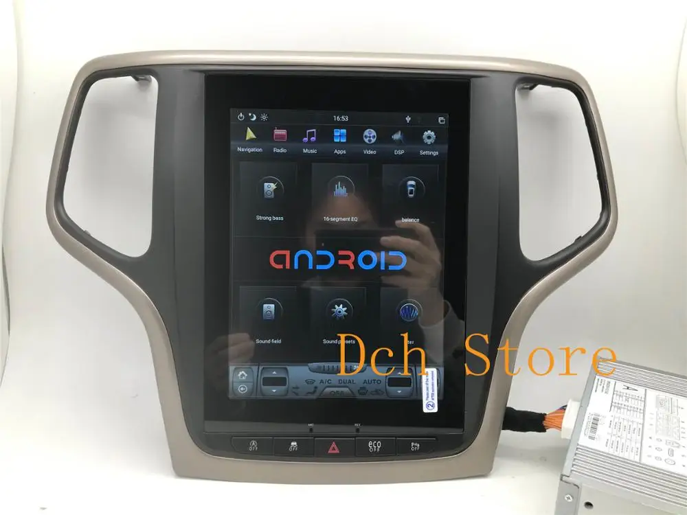 Автомобильный DVD плеер Tesla Style 10 4 дюйма вертикальный экран Android 9 0 GPS для Jeep Grand Cherokee