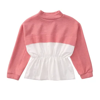 

knitted t-shirt age for 4 - 16 yrs teenage girls autumn winter casual warm t-shirt big girls long sleeve tops kids green t-shirt