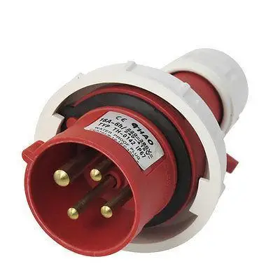 

AC 220-380 240-415V 16A IEC309-2 3P+E Industrial Plug Red White