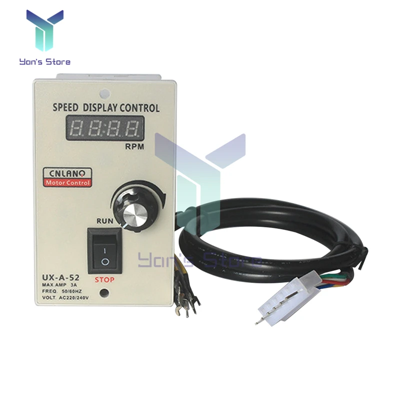 

Digital Display 400W AC 220V Motor Speed UX 52 Pinpoint Regulator Controller Forward & Backward 50/60hz
