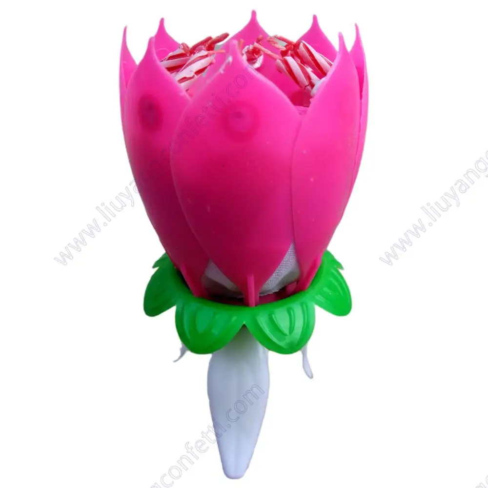 Amazing Musical Lotus Flower Birthday Candle, Ships From USA, Trophy