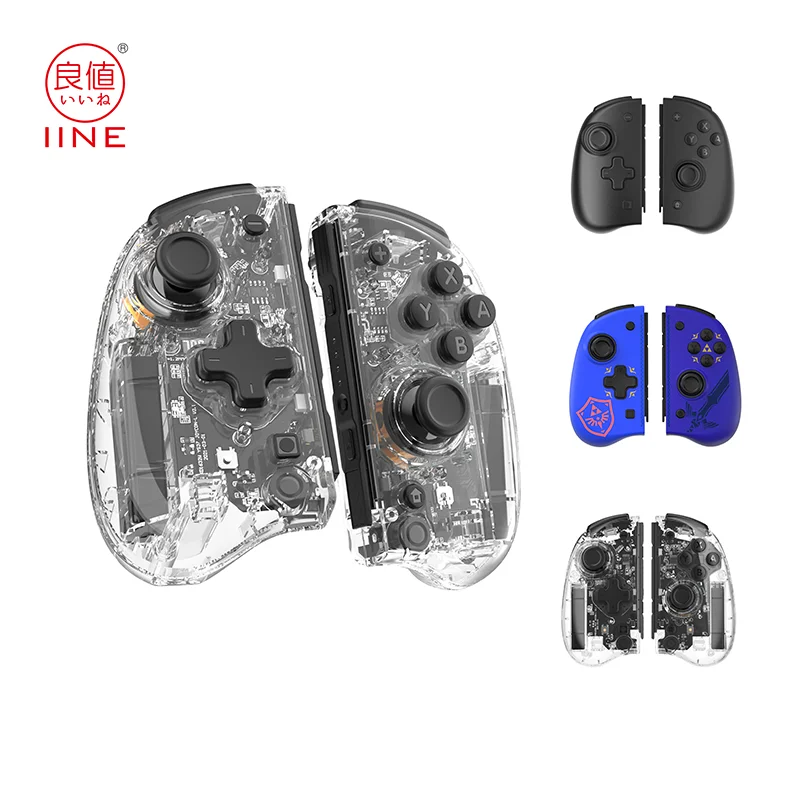 IINE Wake up Right Left Controller Black Auto Fire Mapping Function for Nintendo Switch - ANKUX Tech Co., Ltd