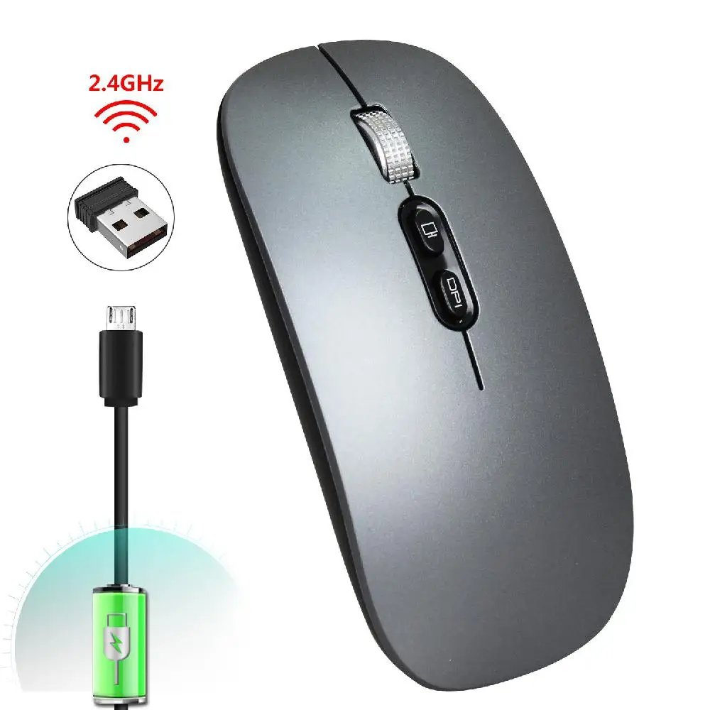 HobbyLane M103 перезаряжаемая беспроводная мышь Mute 1200 dpi 2,4G приемник встроенный литиевый аккумулятор офисная беспроводная мышь d35