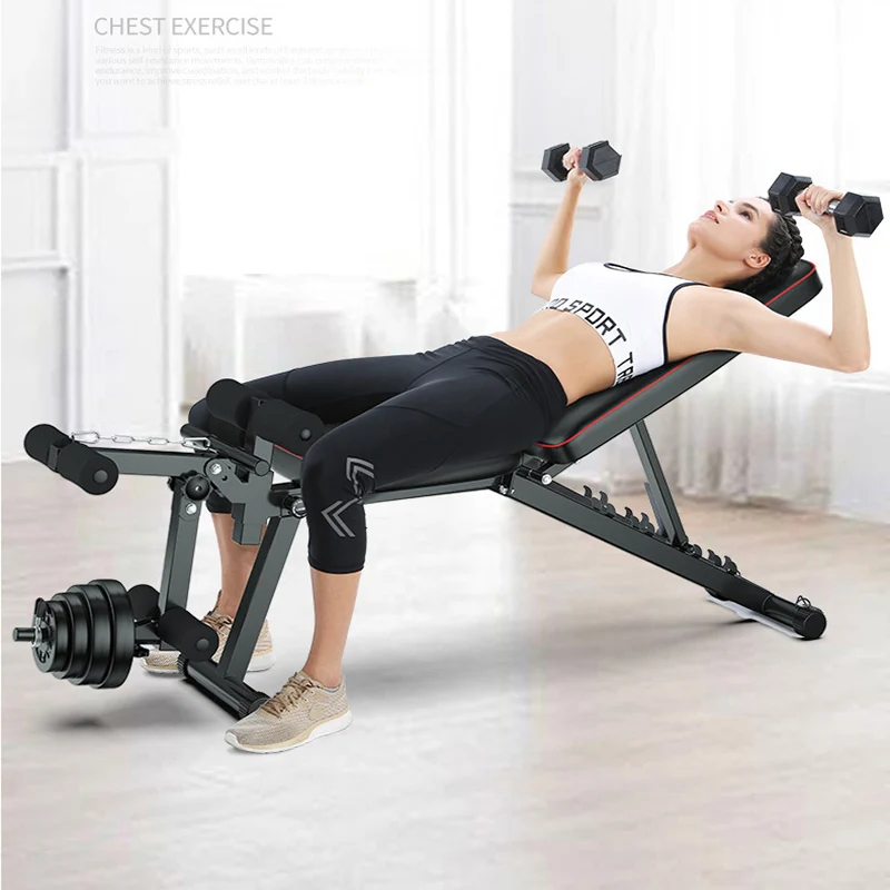 MIYAUP-Indoor Workout Bench, Fitness Exercise, Gym, Sports Training, Adjustable, Sit-up Stool