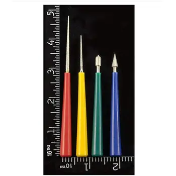 

4Pcs Beading Hole Enlarger Tools Set for Diamond Pearl Glass Beads Tipped Reaming File Reamer Jewelry Tools