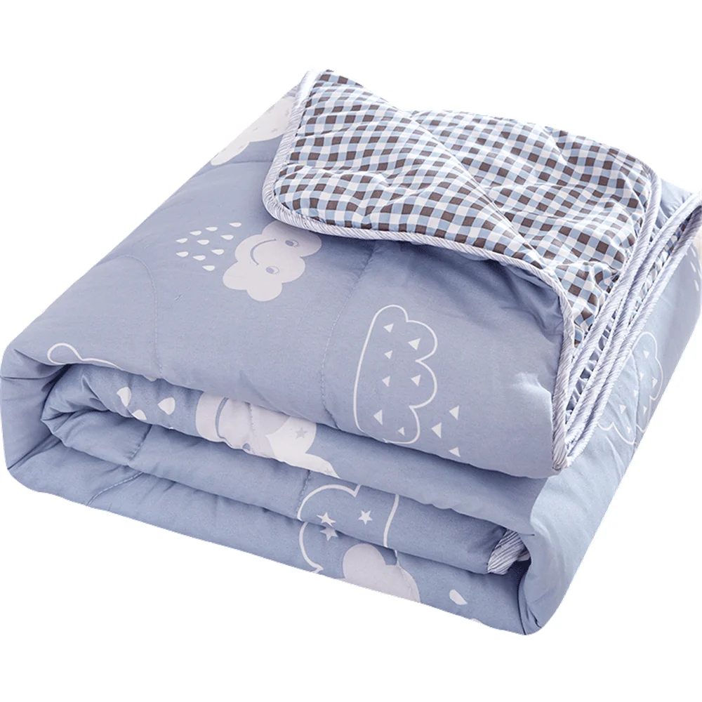 

B-LIFE Luxurious Down Comforter Blanket Hypoallergenic 600 Fill Power Light Weight Duvet Insert 100% Cotton Downproof Brushed