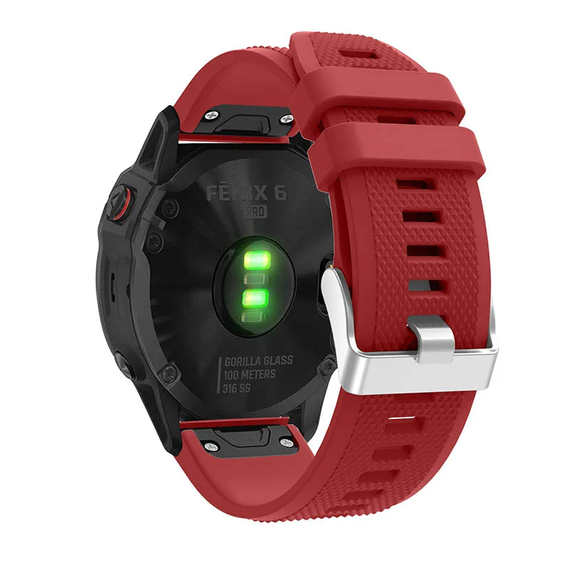 Для Garmin Fenix 6 Pro 5 Plus легкий силиконовый ремешок для часов Garmin Forerunner 935/945 22 мм быстросъемный браслет - Цвет: Red