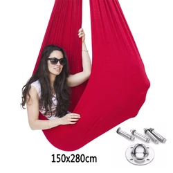 Hamac balançoire en coton pour enfants, pour autisme, tdah, ajout de thérapie, sensoriel, paquet élastique, siège stable, balançoire 