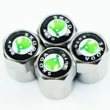 Автомобильный стильный металлический чехол с эмблемой для Skoda Octavia A5 A7 RS Fabia Superb, аксессуары для автомобиля, 4 шт