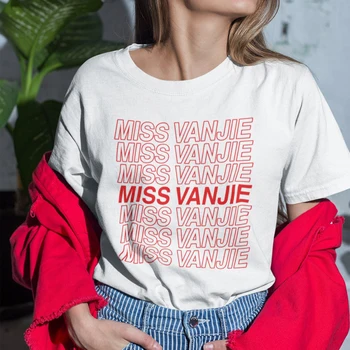 

Miss Vanjie T-Shirt Women Funny Letters Printed Harajuku Tumblr Goth Tops Poleras Mujer Miss Vanjie T Shirt RuPaul's Drag Race