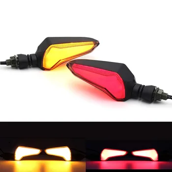 

DERI 1Pair Motorcycle LED Light Flasher Turn Signal indicators clignotant moto led Signal Lamp Moto for Kawasaki Z650 for Honda
