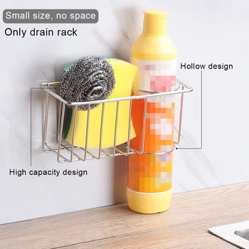 

2 In 1 Kitchen Waterproof Organizer Rust Proof Stainless Steel Easy Install No Drilling Draining Rack With Adhesive Sink
