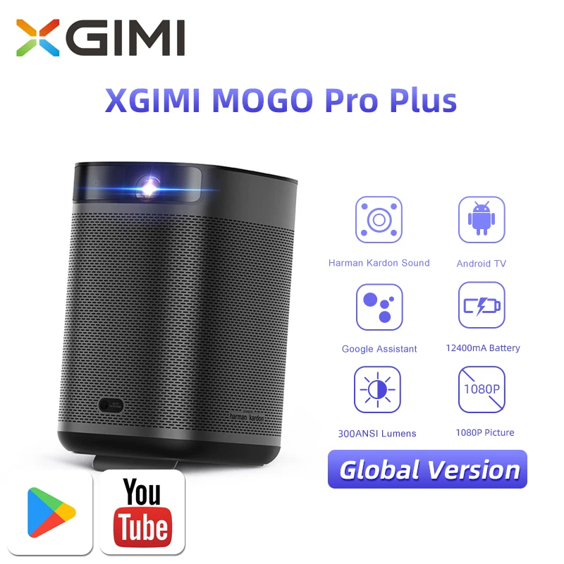 XGIMI Mogo Pro Plus Smart Portable Projector LED DLP Full HD Android Global  Version Mini Video Beamer Home Cinema Movie