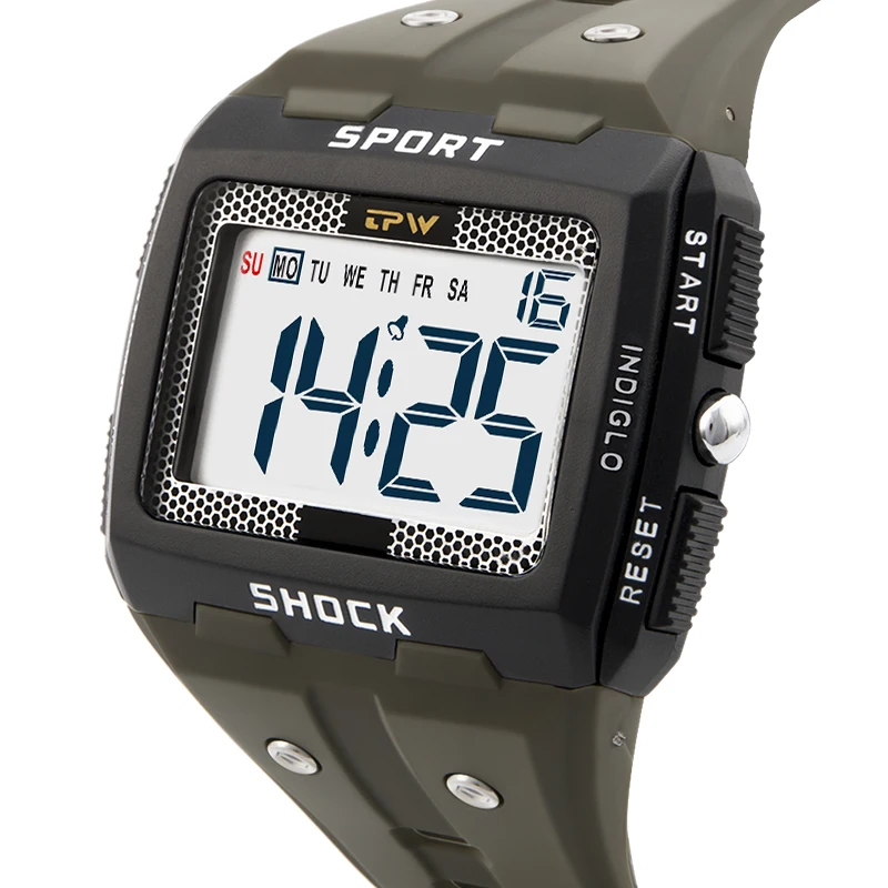 Grandi numeri facile da leggere orologio digitale da uomo resistente  all'acqua da 50 metri Sport all'aria aperta|Digital Watches| - AliExpress