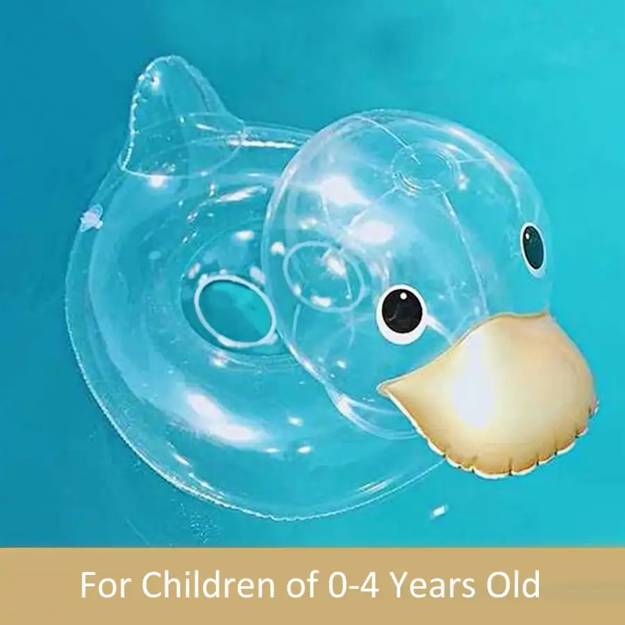 Swimming Rings Baby Infant Transparent Duck Swim Ring Toddler Water