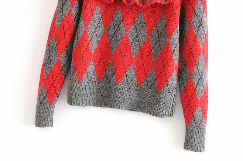 2019 new European and American style style laminated decorative diamond-shaped high-neck sweater winter dresses women 2019 2019 new European and American style style laminated decorative diamond-shaped high-neck sweater winter dresses women 2019