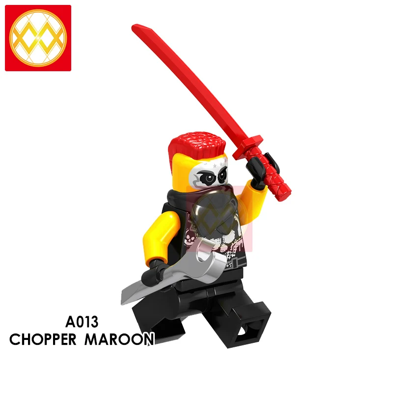 A013 Игрушки ниндзя самурая X Mecha Akita Master Wu Mr. E Garmadon N-POP девушка PG1022 Nya Jay Cole Zane строительные блоки детские игрушки - Цвет: A013